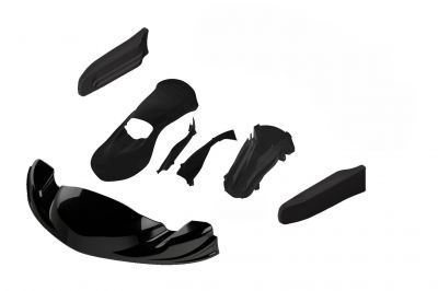SET CARENATURE COMPL. NERO 2025 (SOLO PLASTICHE)